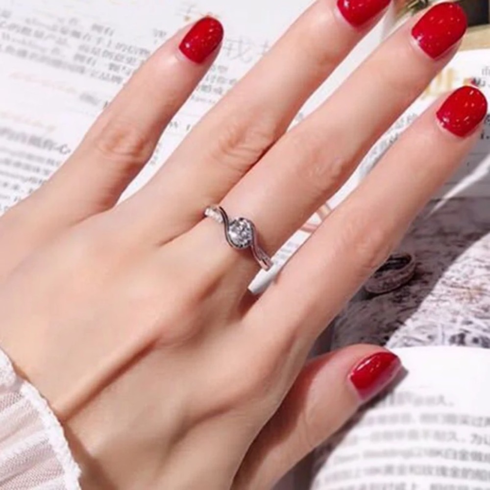 Cubic Zircon Rhinestone Rings - Picture 2 of 5